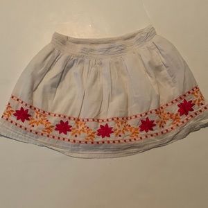 Calypso by target girls white skirt with dark pink flowers